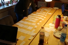 Auf dem großen, großen Tisch haben wir dann die verschiedenen Szenen zu Stimmungen und Stücken in Verbindung gesetzt...