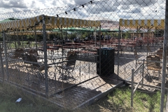 ... bauten die Aktiven der Taunusmusikanten auf dem Gelände des Büble Sommerbiergartens auf.