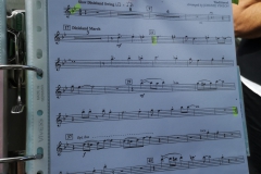 Schnell war aufgebaut und die Noten lagen bereit.