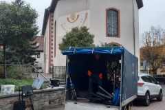 Dann gings ans Ausladen!