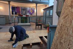 ... doch Pfati legte Hand an und baute uns eine Bühne!