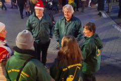 Vor dem Auftritt noch schnell die letzten Geheinisse für den guten Ansatz und tollen Ton bei 6°C ausgetauscht...