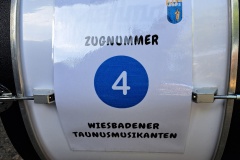 Die Rambacher Kerbegesellschaft war wirklich gut auf ihren Jubiläums-Kerbeumzug vorbereitet: Sogar unsere Bass-Drum bekam ein Nummernschild!
