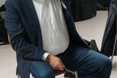 Doch erst die Arbeit, dann das Vergnügen! Herr Mende als unser Star-Solist!